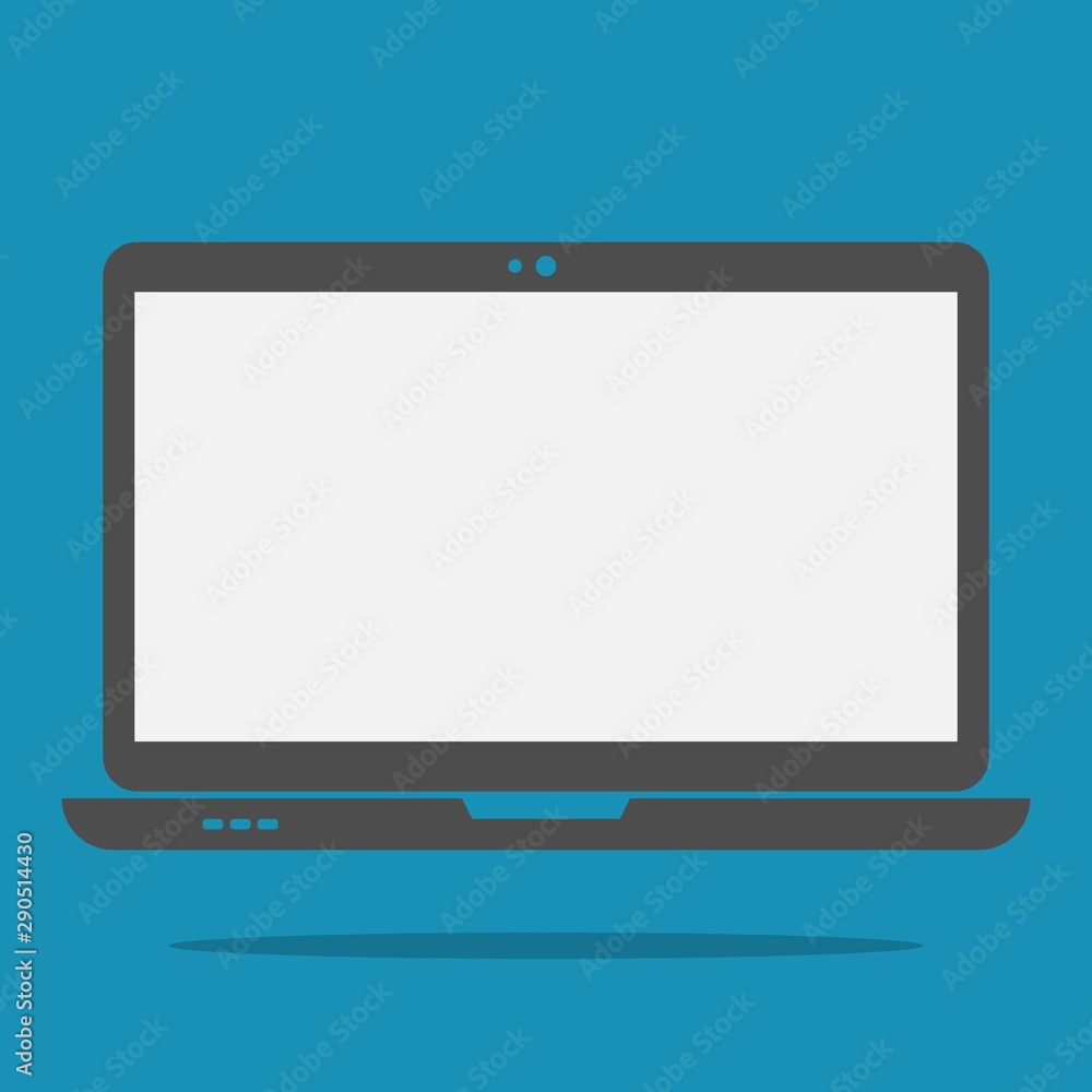 Laptop Vector. Flat icon illustration. - Vector Laptop Vector. Flat icon illustration. - Vector