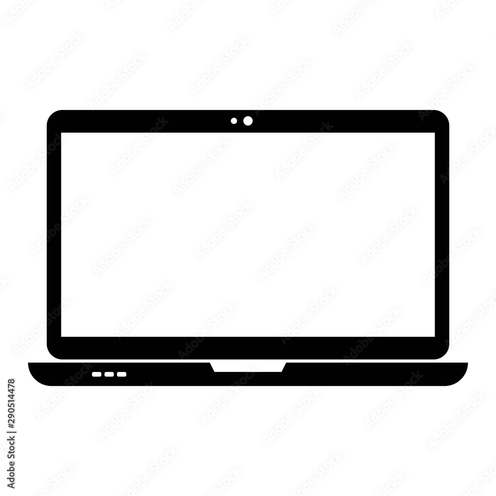 Laptop Vector. Flat icon illustration. - Vector Laptop Vector. Flat icon illustration. - Vector