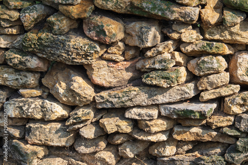 Wall of stone bricks as a background