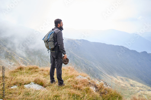 Man with backpack hiking © Xalanx