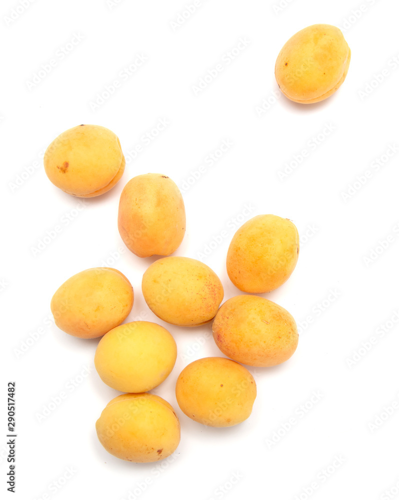 Ripe apricot isolated on a white background Ripe apricot isolated on a white background