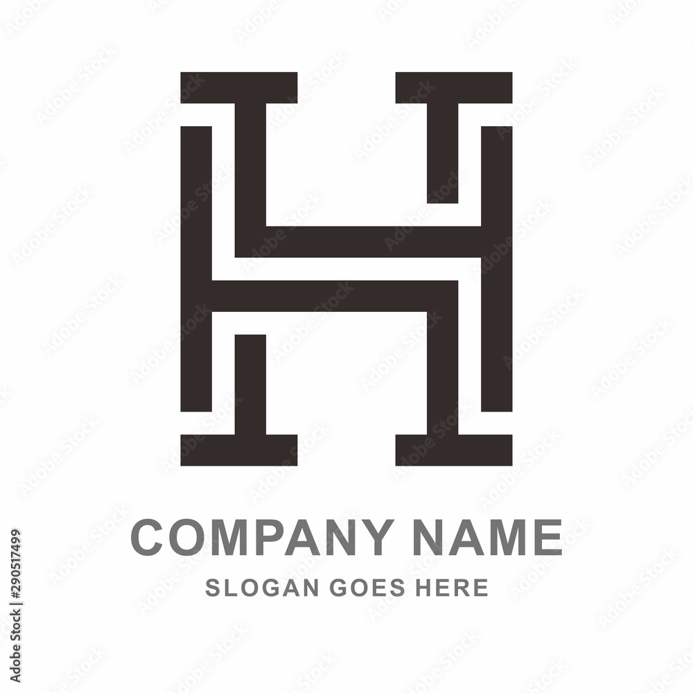 Fototapeta premium Monogram Letter H Business Company Vector Logo Design