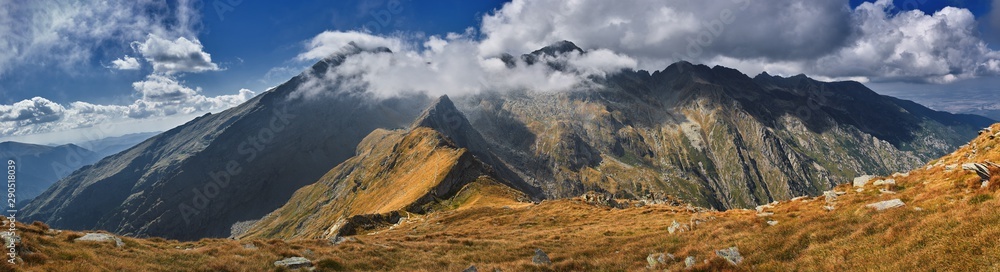 Fototapeta premium Panorama of Carpathian mountains