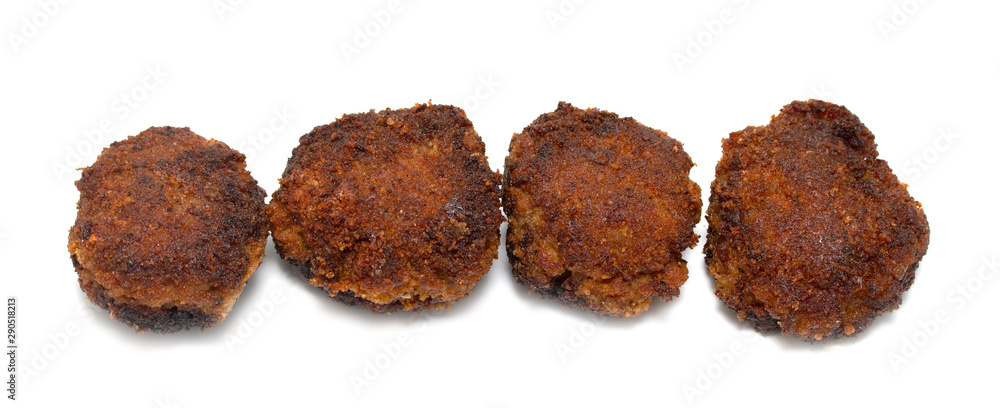 Fried meatballs isolated on a white background. Fried meatballs isolated on a white background.