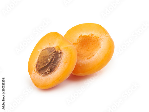 Apricots on white