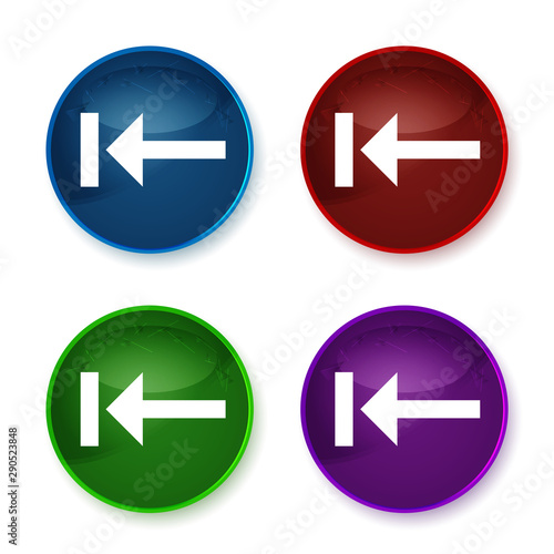 Free Download Back icon shiny round buttons set illustration - GFXLoad