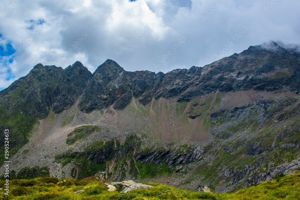 alpine peaks of south Tyrol three