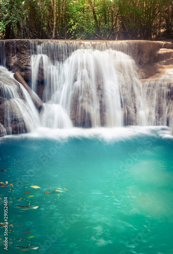 Beautiful waterfall Huai Mae Khamin  Thailand