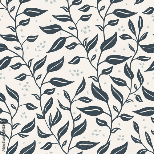 Natural floral farmhouse style seamless patterns for kitchenware and homeware, fabric and stationery design and decoration