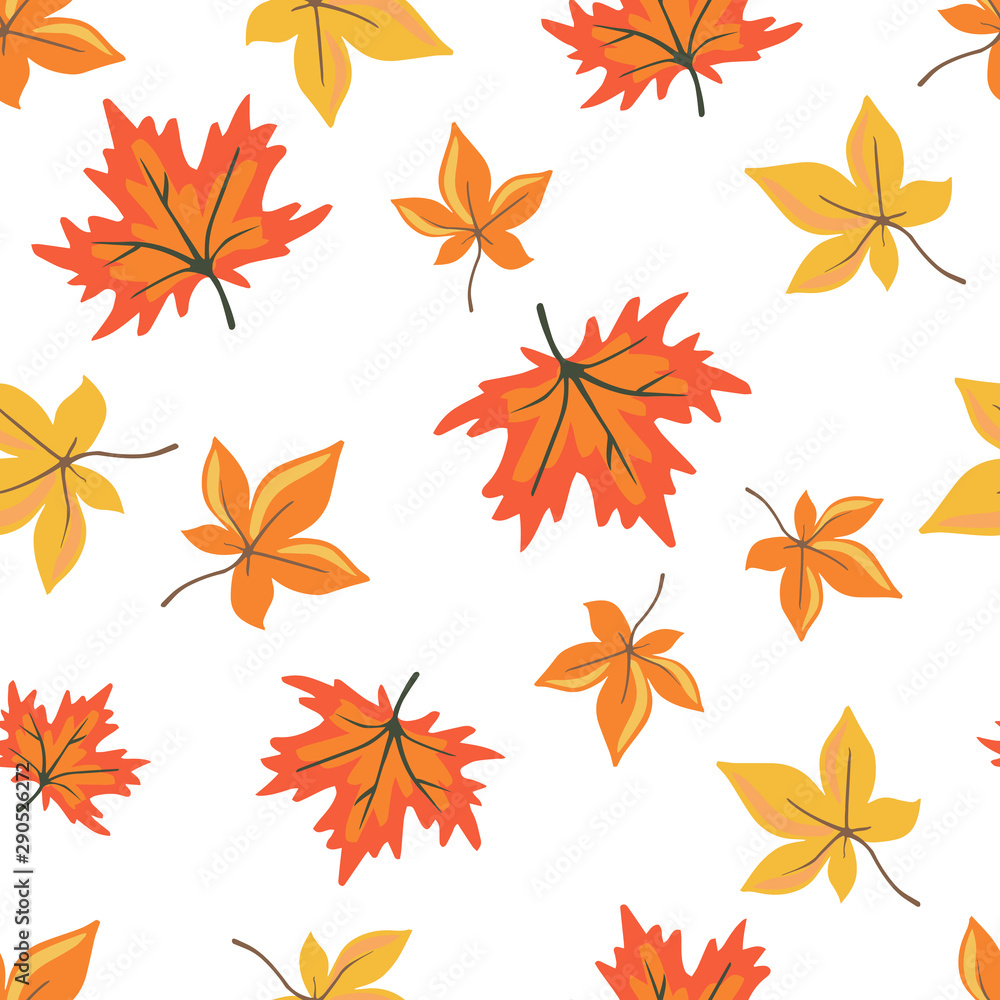 Fall and autumn season seamless pattern. Hand drawn scandinavian style repeated background texture for fabric, textile, wrapping paper, wallpaper surface design. Fall and autumn season seamless pattern. Hand drawn scandinavian style repeated background texture for fabric, textile, wrapping paper, wallpaper surface design.