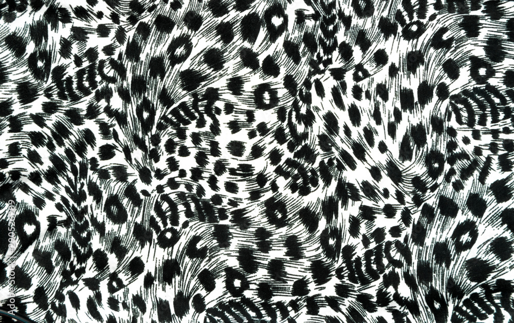 Background leopard, fabric, black and white Background leopard, fabric, black and white