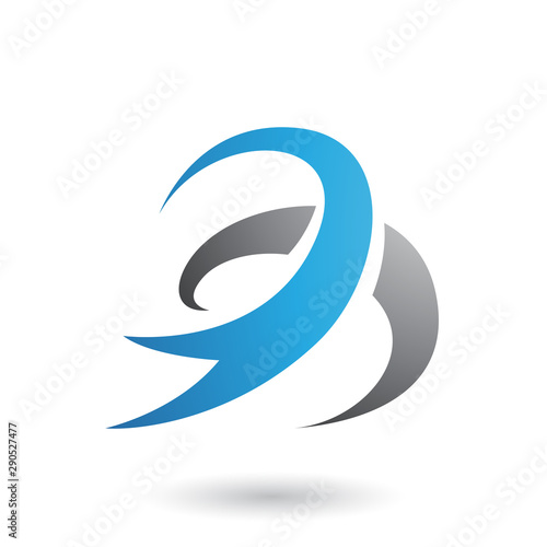 Free Download Blue Abstract Wind and Twister Shape Illustration - GFXLoad