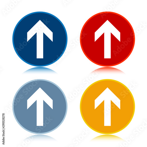 Up arrow icon trendy flat round buttons set illustration design Free Download Up arrow icon trendy flat round buttons set illustration design - GFXLoad