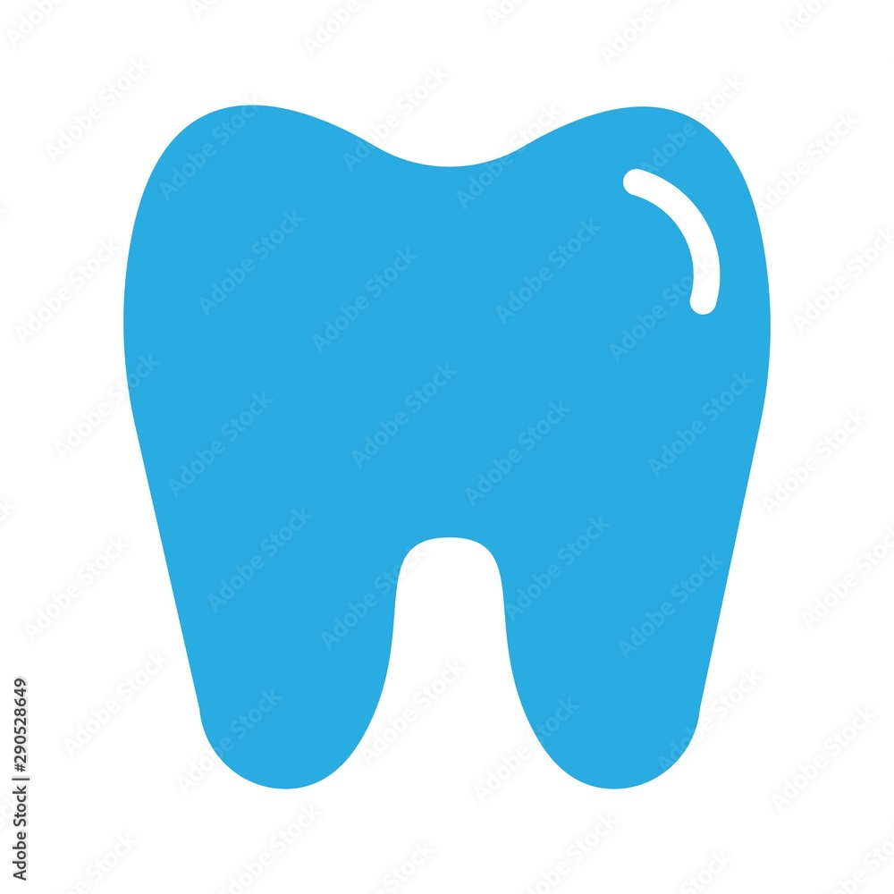 Tooth icon in flat style. Vector illustration. Blue Tooth icon isolated. - Vector Tooth icon in flat style. Vector illustration. Blue Tooth icon isolated. - Vector