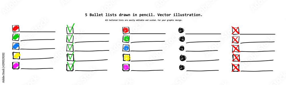 Collection of do list hand drawn Collection of do list hand drawn