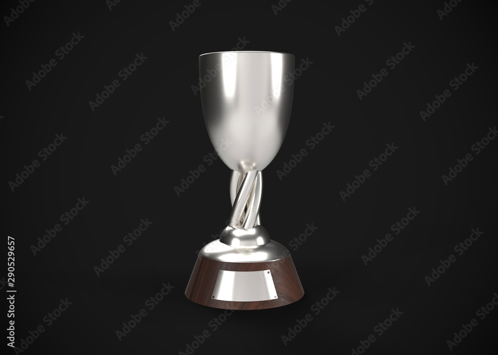 Silver Trophy Champions Winner 3D Render Silver Trophy Champions Winner 3D Render