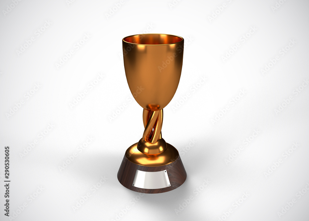 Bronze Trophy 3rd Champions Winner 3D Render Bronze Trophy 3rd Champions Winner 3D Render