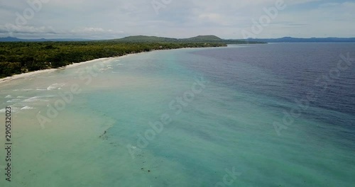 Aerial view Alona beach, near Bohol Sea, Philippines