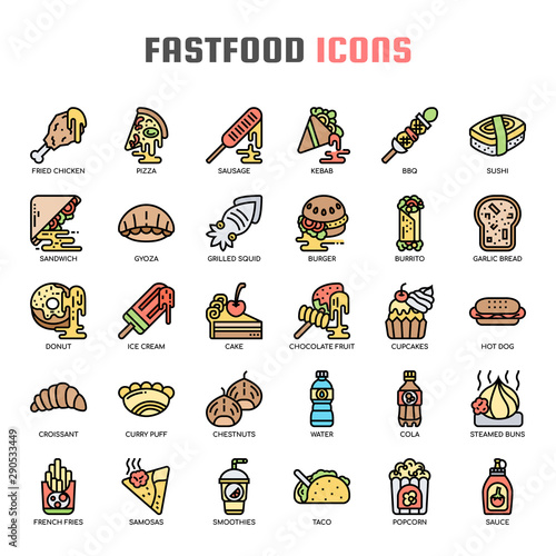 Fastfood , Thin Line and Pixel Perfect Icons