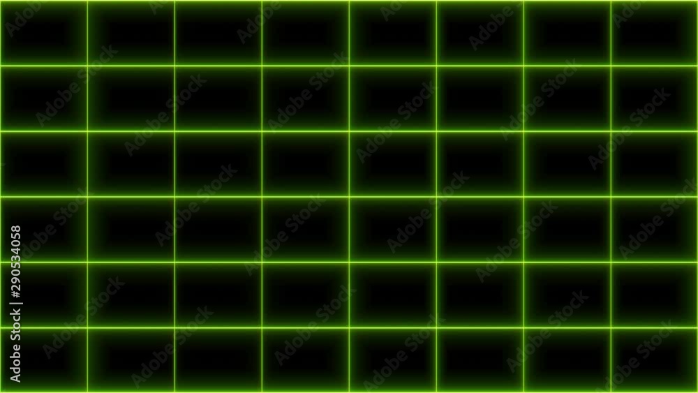 Proportional Grid Showing Up Intro Video/ 4k animation of a simple minimal proportional grid for video screen with lines, columns and table cells revealing effect