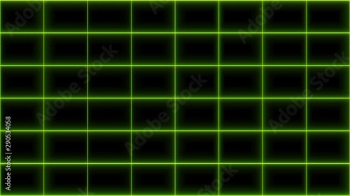 Proportional Grid Showing Up Intro Video/ 4k animation of a simple minimal proportional grid for video screen with lines, columns and table cells revealing effect