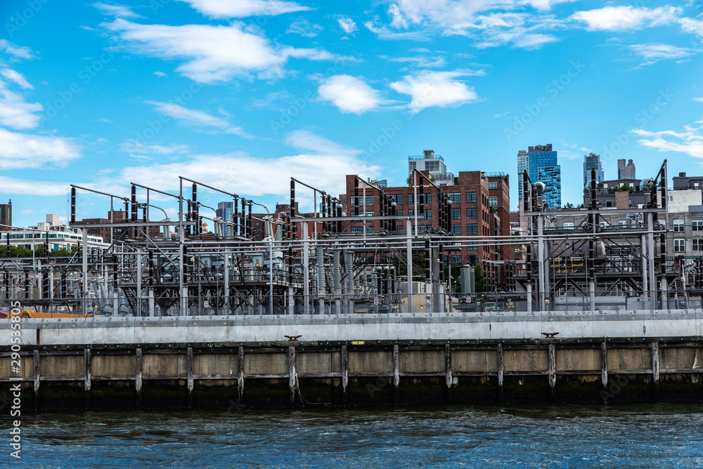 Electricity generation plant in New York City, USA