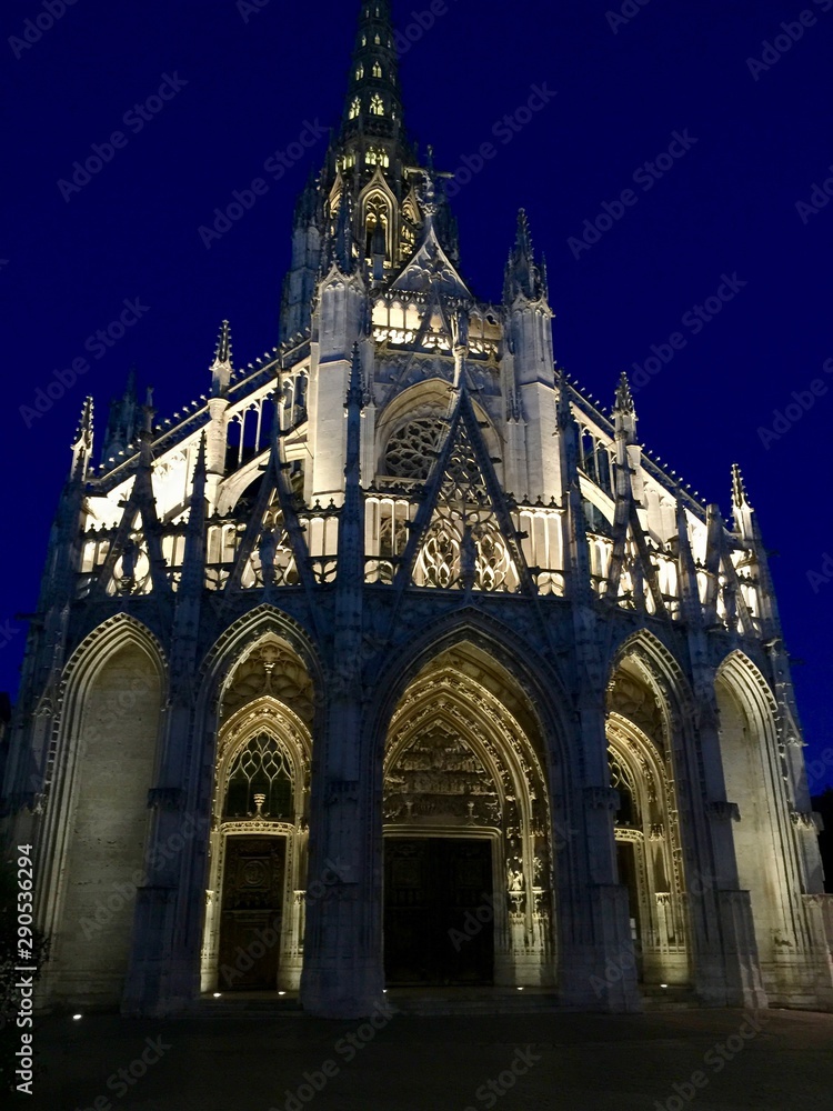 The Church of Saint-Maclou is a Roman Catholic church in Rouen, France which is considered one of the best examples of the Flamboyant style of Gothic architecture in France.