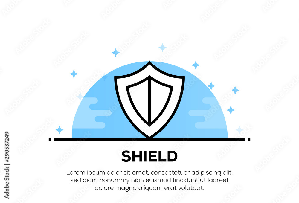 SHIELD ICON CONCEPT SHIELD ICON CONCEPT
