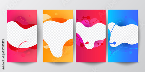 Trendy stories template. Design for social media.
