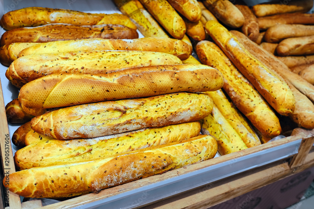bread food background brown wheat graine roll lot pastries batch product baked baguette corn