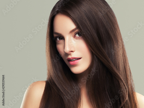 Beautiful hair woman healthy skin beauty concept