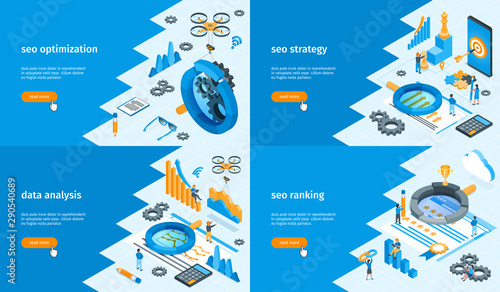 seo banners set