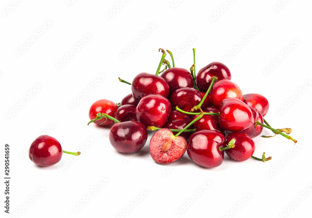 Fresh cherry isolated on white background. Fresh cherry isolated on white background.