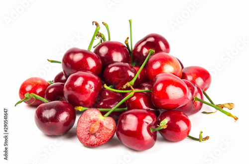Wallpaper Mural Fresh cherry isolated on white background. Torontodigital.ca