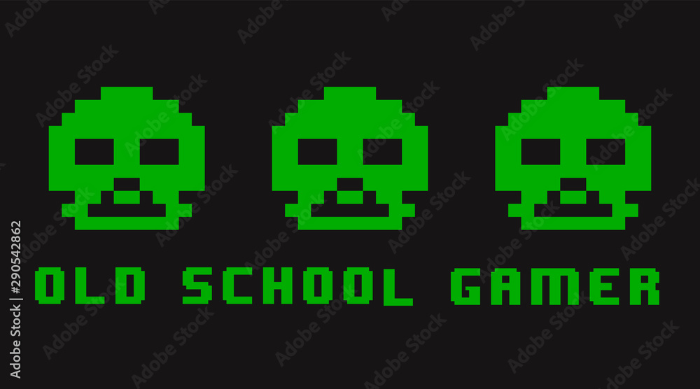 Old retro video gamer t-shirt template for print Old retro video gamer t-shirt template for print