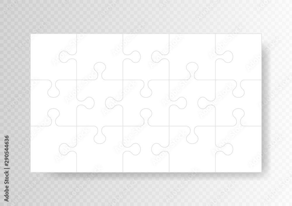 Puzzle background, banner, blank. Jigsaw section template. Modern vector illustration Puzzle background, banner, blank. Jigsaw section template. Modern vector illustration