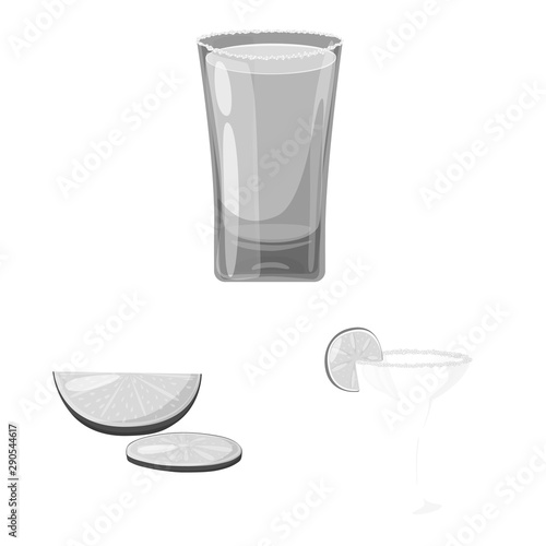 Vector illustration of fajita and fiesta logo. Set of fajita and celebration stock vector illustration.