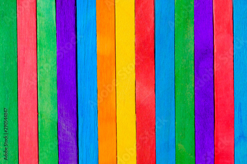 Multicolor wood vertical stripes.
