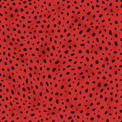 Keuken achterwand Rood Cheetah dierenprint naadloos patroon  © magicmary