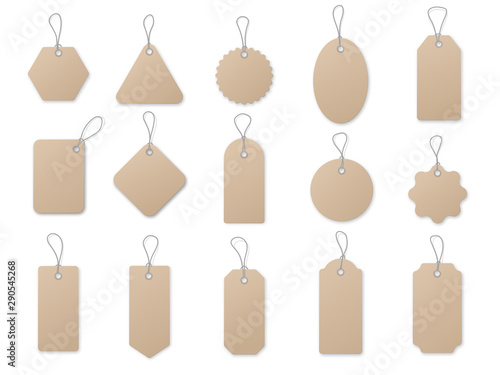 Sale tag and labels vector template set. Price tag on white background.