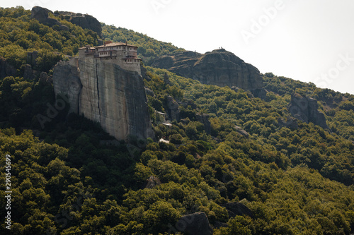 Monastery Meteora Greece. Landscape with monasteries and rock formations in Meteora, Greece.