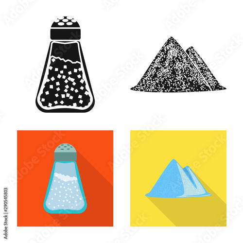 Vector illustration of cooking and sea logo. Collection of cooking and baking stock symbol for web.