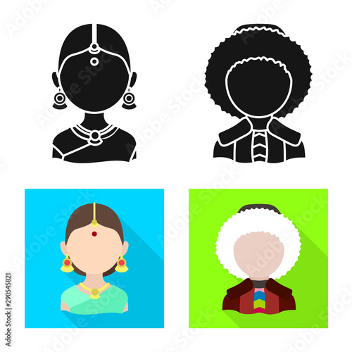 Vector design of imitator and resident logo. Set of imitator and culture stock vector illustration.