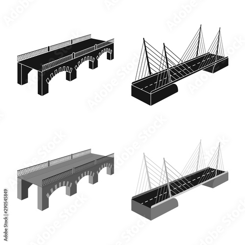 Vector design of connection and design sign. Set of connection and side stock symbol for web.