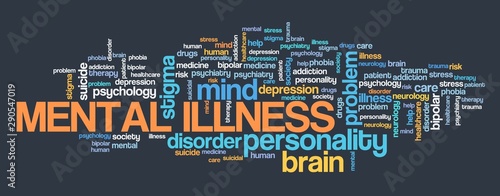 Fotografie Mental illness words