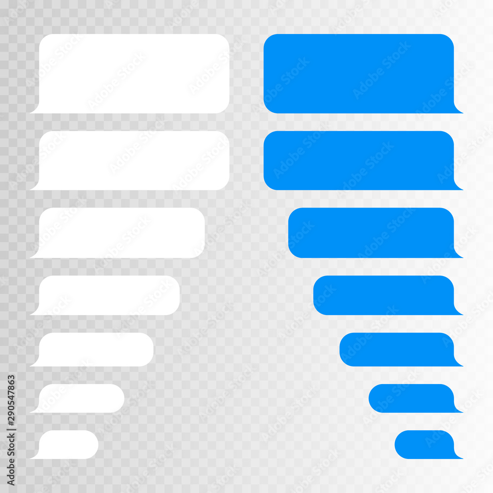 Message bubbles design template for messenger chat or website. Modern vector illustration flat style Message bubbles design template for messenger chat or website. Modern vector illustration flat style