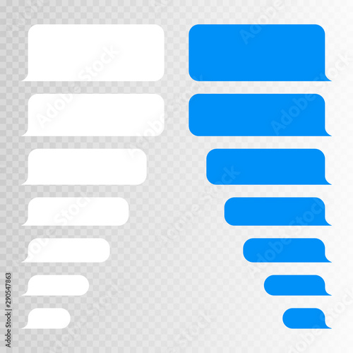 Message bubbles design template for messenger chat or website. Modern vector illustration flat style