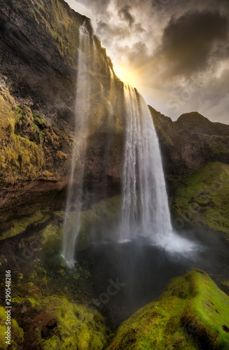 Fantastic Seljalandsfoss waterfall in Iceland.