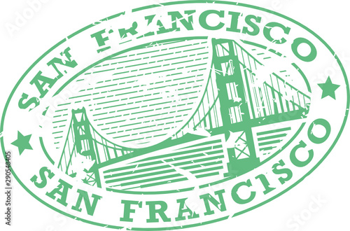 San Francisco Grunge Elips Stamp SVG