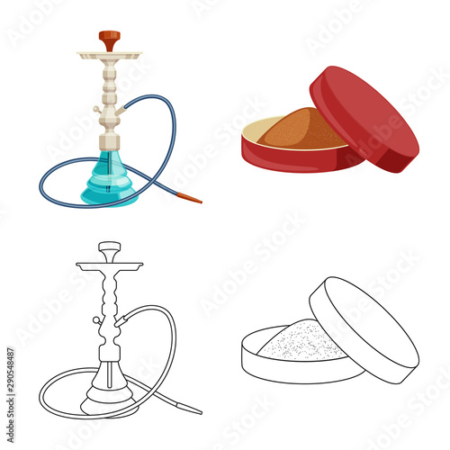 Vector design of refuse and stop logo. Collection of refuse and habit stock vector illustration.